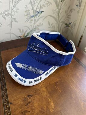 Los Angeles Visor, August Sportswear, Adjustable strap, Blue/ White